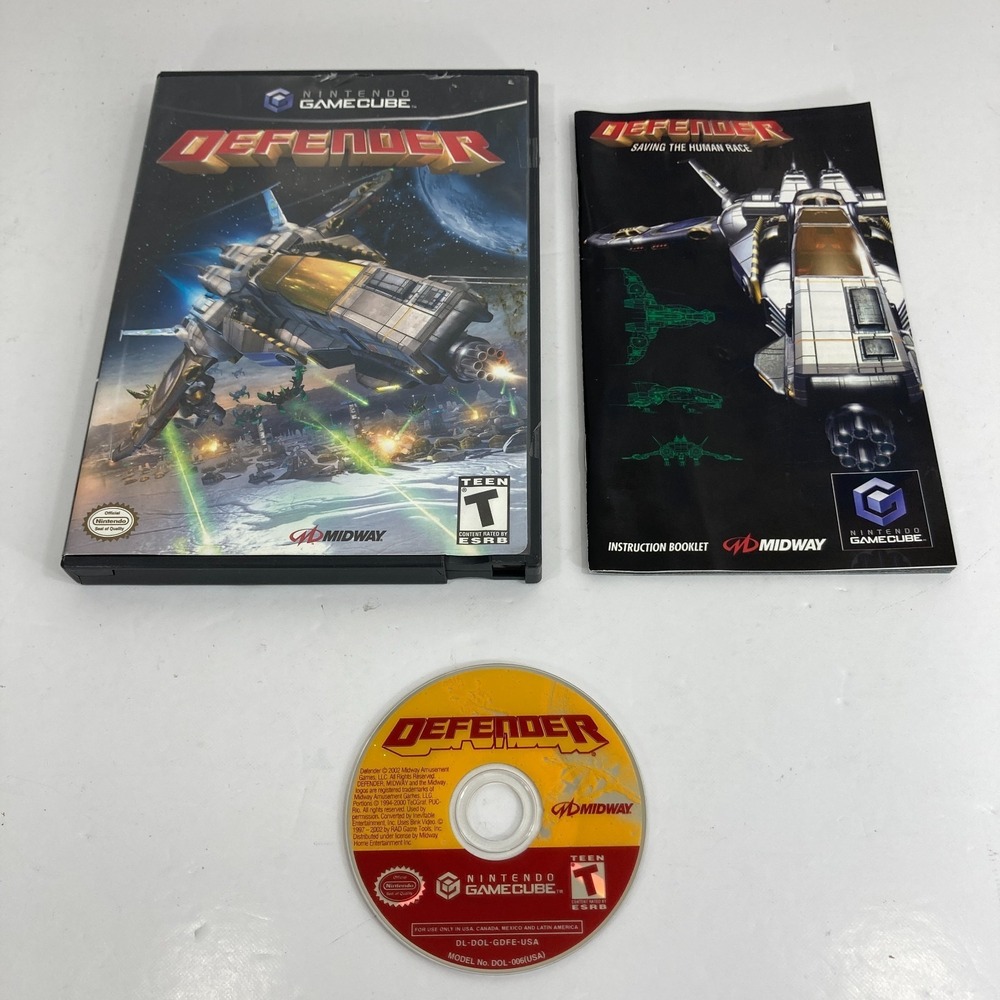 Defender (Nintendo GameCube, 2002) CIB‎ w/ Manual & Registration Card - TESTED